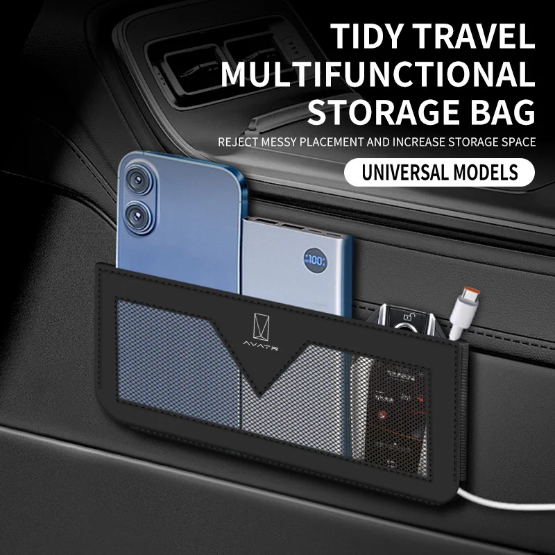 Avatr 11 07 12 06 Parts Sticker Interior Key Card Logo Car Case Accessories Car Seat Side Pocket Organizer Purse Bag Interior