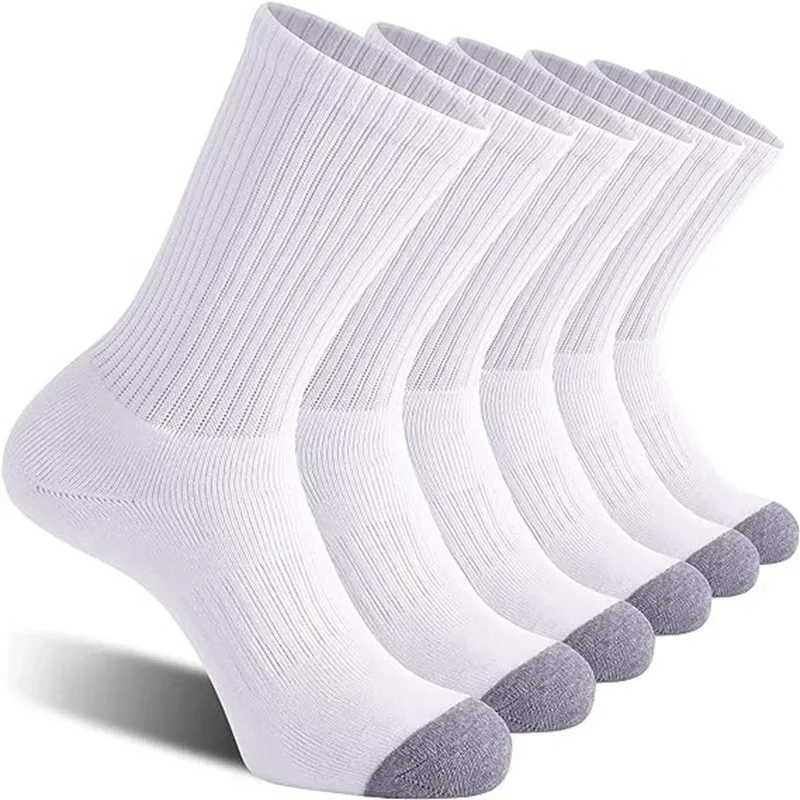 Men's Outdoor Gym Socks High Quality Comfortable Soft Ground-Gripping Football big Size Anti Odor Sweat Absorbing 6/12 Pairs