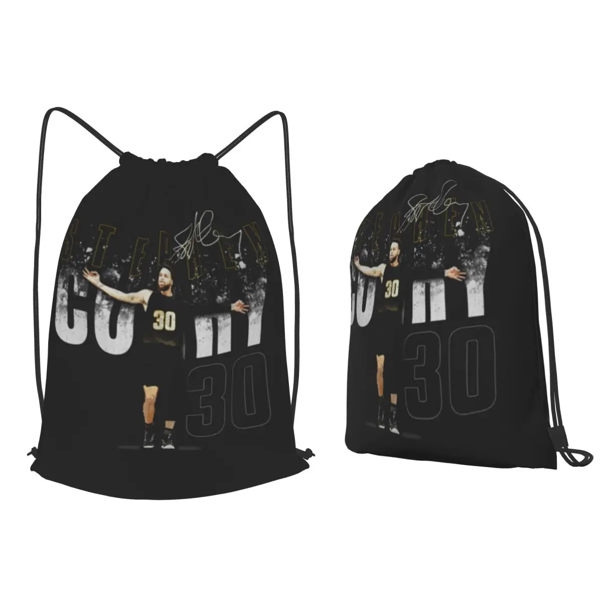 Steph Curry Golden State Dissolve Backpacks Casual Drawstring Bags Sports Bag Book Bags for Man Woman Students