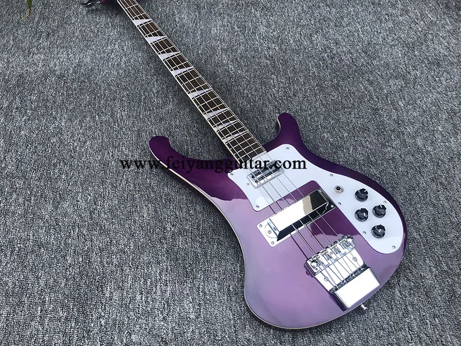 Electric Bass Guitar,4 String Bass, Purple Color, Rosewood Fingerboard, 4003 High Quality, free shipping