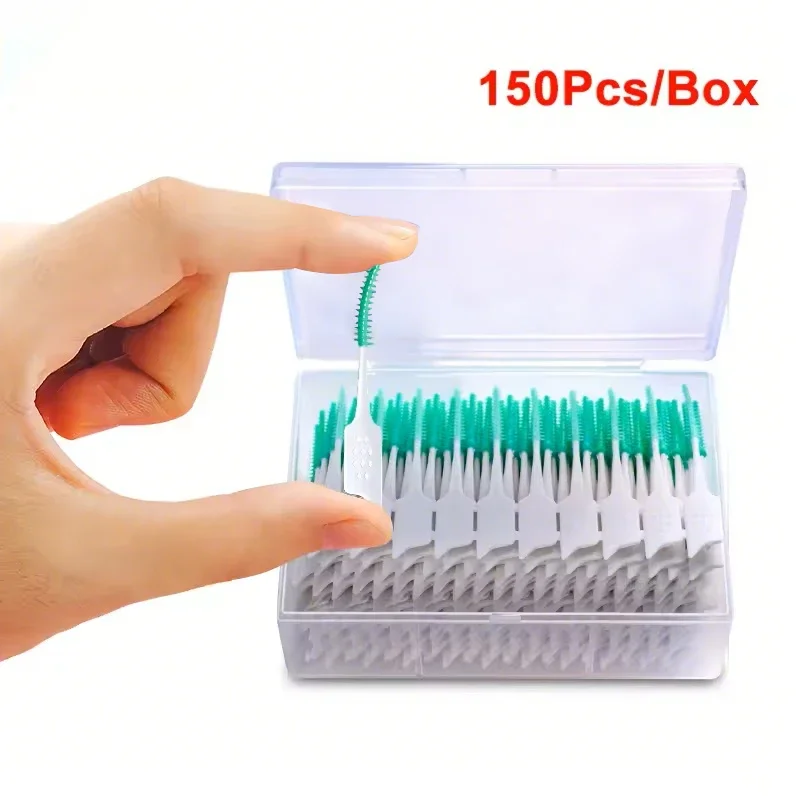 150 Pieces/Set Of New Silicone Interdental Brushes Ultra Soft Cleaning Toothbrushes Dental Care Floss Toothpicks Oral Tools