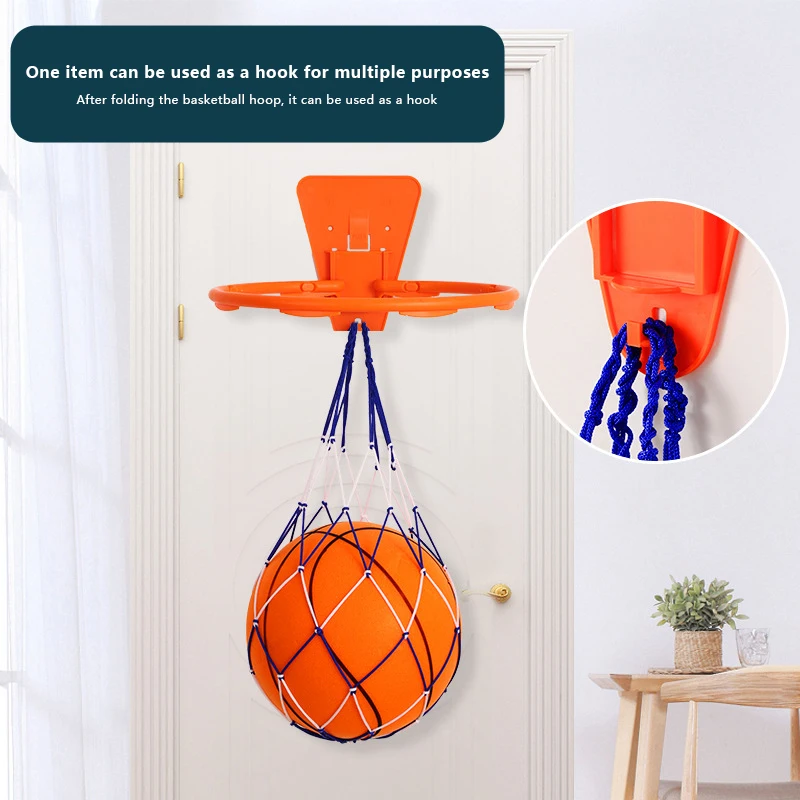 1Pc Indoor Safety Funny Game Kids Mini Home Exercise Basketball Hoop Set Wall Frame Stand Lifting Basket Hanging Backboard