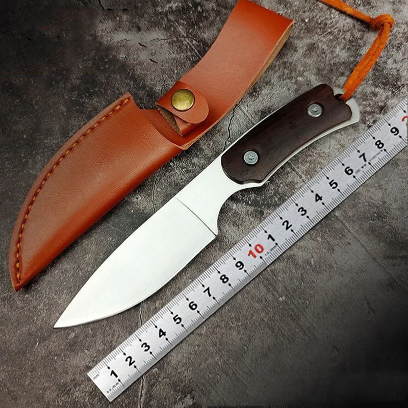 

Survival Knife Stainless Steel Fixed Blade Knife Camping EDC Knives Outdoor Hunting Tool Kitchen Meat Fruit Vegetable Cutter