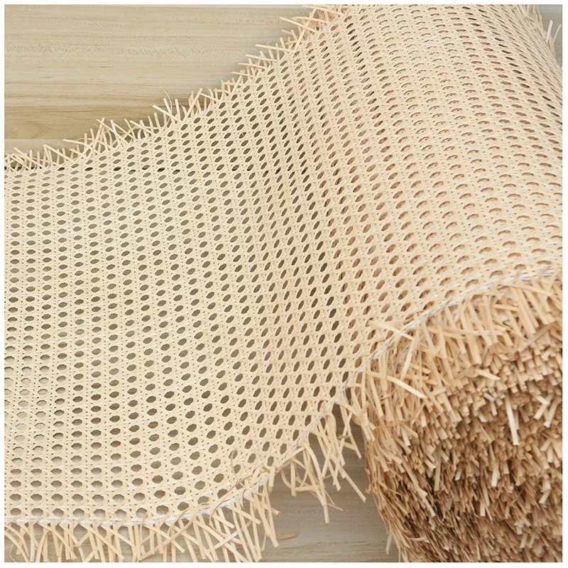 Indonesian Vinyl Weave Rattan Wicker Cane Webbing Roll Furniture Chair Table Repair Material Cabinet Door Ceiling Wall Decor Hot