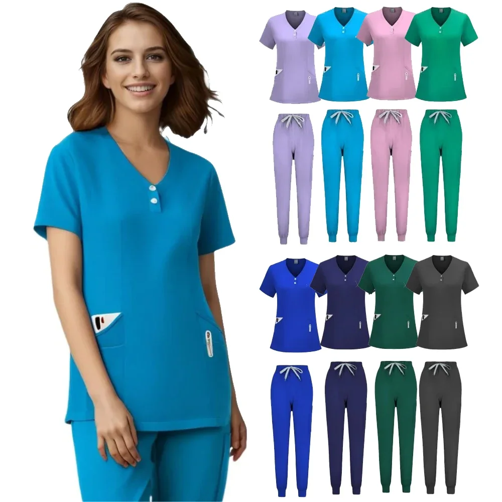 

Multicolor Women Wear Scrub Set Doctor Workwear Nurse Scrubs Set Wholesale Jogger Suit Doctor Hospital Medical Surgical Uniforms