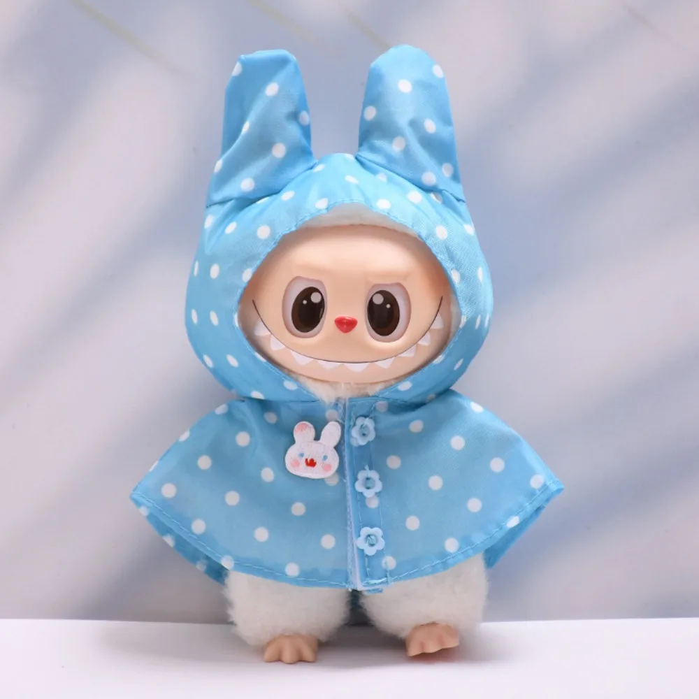 ชุดเสื้อผ้าตุ๊กตาลาบูบู ขนาด 15-17 ซม. เสื้อกันฝน รองเท้าบูทยางกันน้ำ ชุดรองเท้าบูทกันฝน ชุดแต่งกายสำหรับตุ๊กตาลาบูบู พร้อมอุปกรณ์เสริมและของเล่น