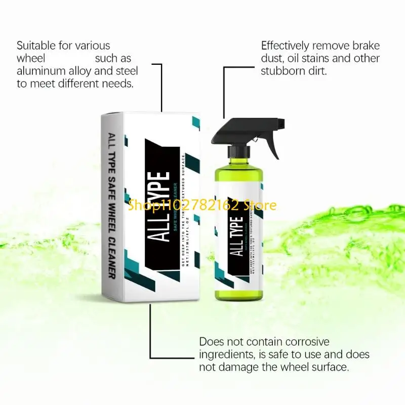 

547B Non Corrosive Tire Cleaning Foam Quick Acting Car Wheel Cleaner for Alloy Rims