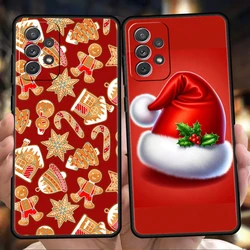 New Year Christmas Phone Case for Samsung Galaxy A55 A35 A15 A14 A25 A54 A51 A71 A72 A73 A32 A52 A52S A41 5G Silicone Shell Bags