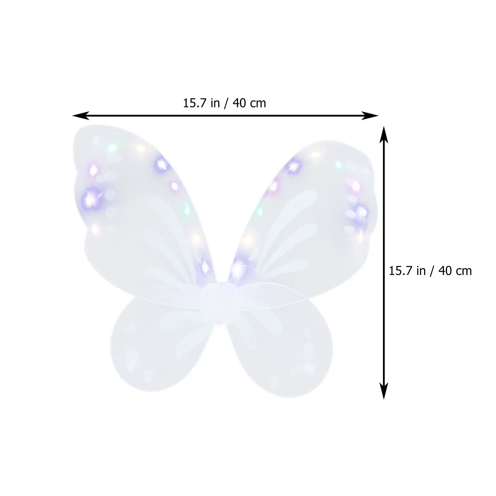 Glowing Fairy Wings Kids Girls Lighted Butterfly Wings Costume Halloween Party Dress Prop Toddler Angel Wing Accessories