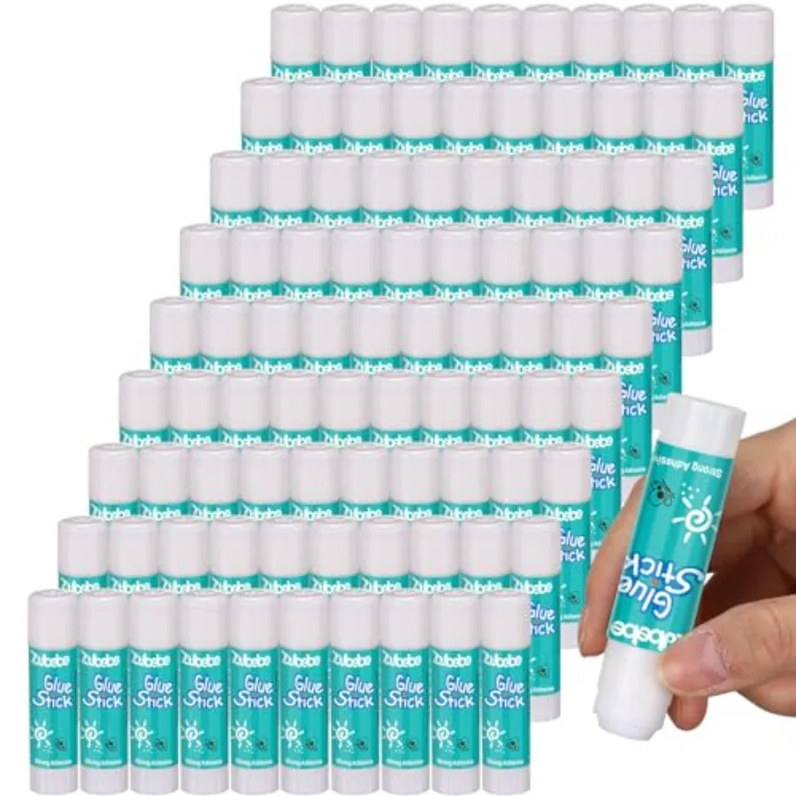 

200 Pcs White Glue Stick Bulk Washable for End of Year Crafts Home School Classroom Students Teachers Employees Scrapbooking Cr