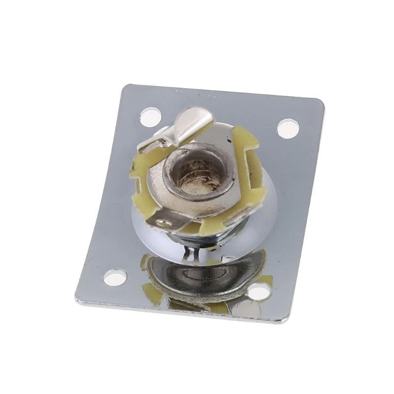 Q39E Guitar Plate + Output Socket Chrome Rectangle for Gibosn