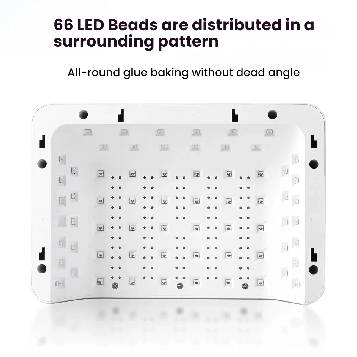 72W Rechargeable Beveled Hand Pillow Nail Lamp Mirror Surface High-Power UV LED Dual Hands Dryer for Fast Gel Curing