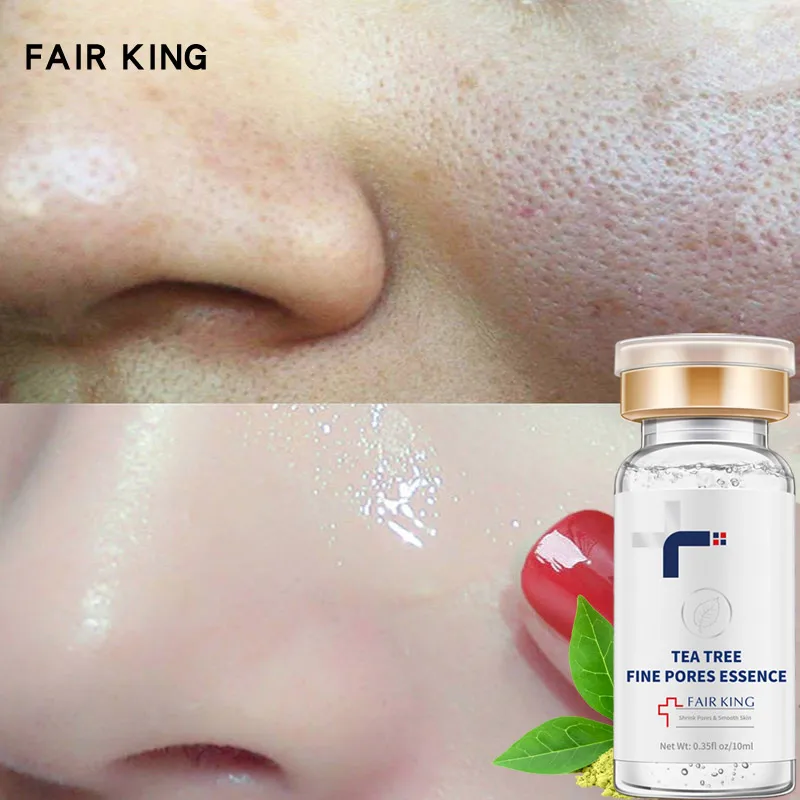 Chá árvore poro encolhimento ácido hialurónico hidratante soro facial melhorar os poros ampliados pele seca suave pele firme cuidados faciais