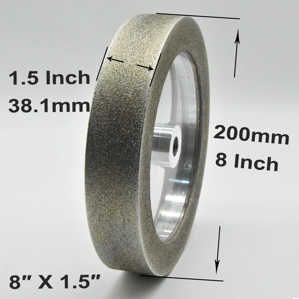 

Колесо CBN 8 дюймов, толщина 1,5 дюйма, ширина 1 дюйм, диаметр 5/8 дюйма | Зернистость 60 180 220 350 600 | Для заточки токарных инструментов из быстрорежущей стали и дерева