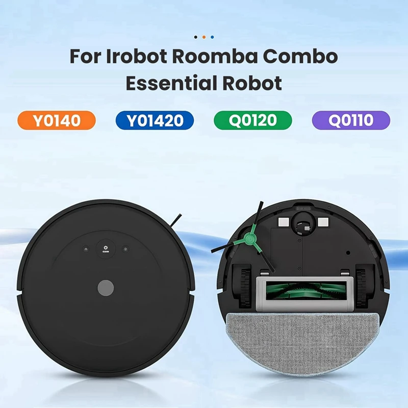 A85I-For Irobot Roomba Combo Essential Robot Y0140 Y01420 Q0120 Q0110، مجموعة ملحقات فلتر Hepa للفرشاة الجانبية الرئيسية