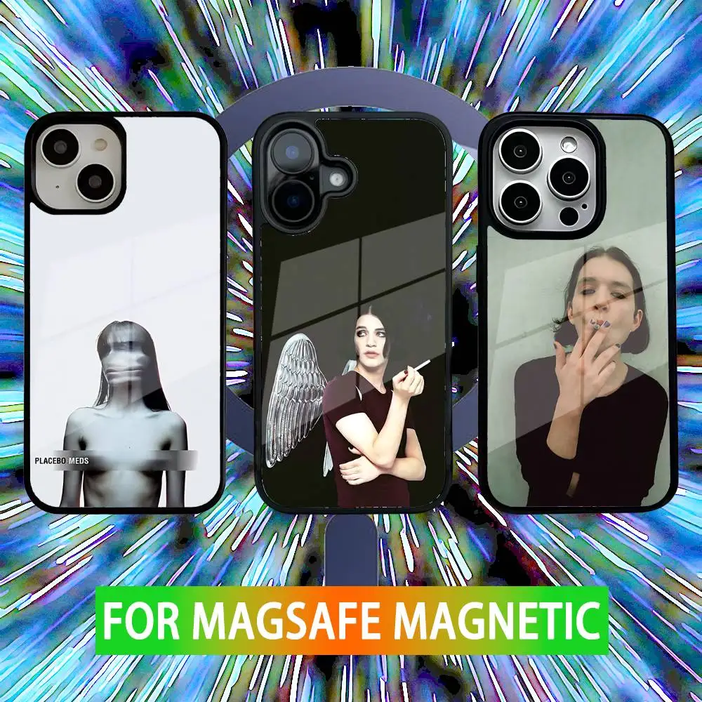 

Brian Molko P-Placebo Phone Case For iPhone 16,15,14,13,12,11,Pro,Max,Plus,Mini,SE New Magsafe Magnetic Wireless Charging