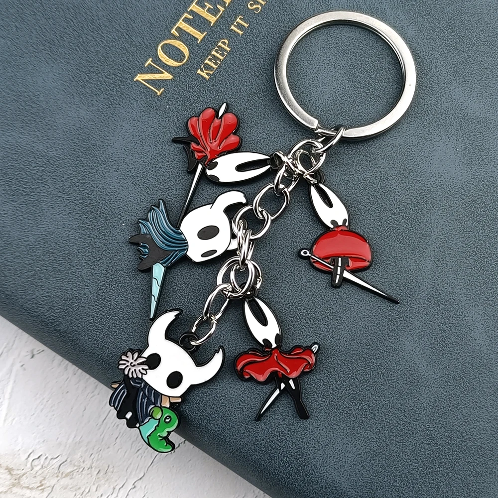 Hollow Knight Metallfiguren Schlüsselanhänger The Knight Octopus Grub Hornet Anhänger Schlüsselanhänger Cosplay Zubehör – Detail 2