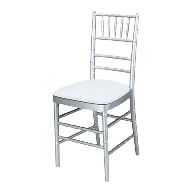 wedding chair steel wholesale stainless steel tiffany stackable event furniture chiavari chair with cushions