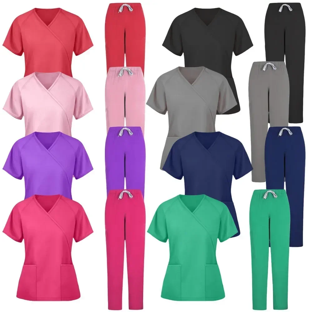 Uniformes Médicos Femininos, Conjuntos de Esfrega, Acessórios de Enfermagem, Salão de Beleza, Roupas de Trabalho Spa, Fato Cirúrgico, Laboratório, Hospital