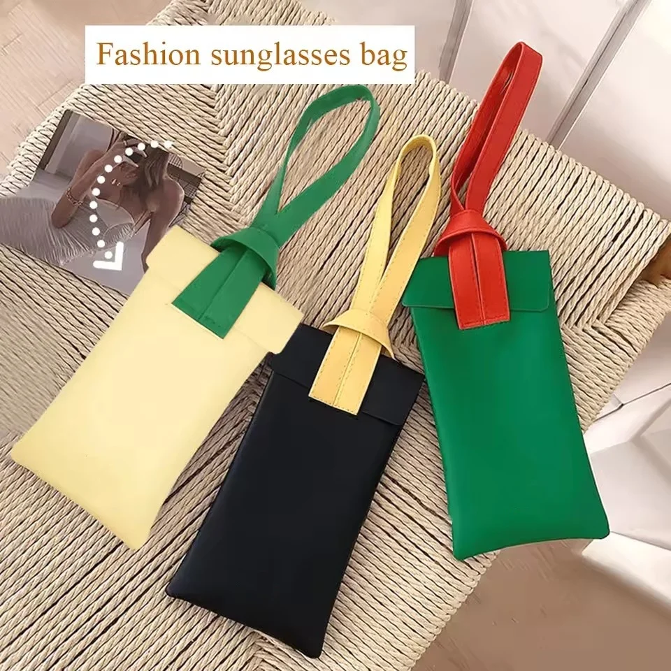 

1pc Japanese Style Glasses Bag Portable Myopia Resistant Color Blocking Creative Sunglasses Sunglasses Eye Bag Storage Bag Pouch