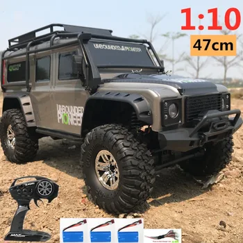 고속 개조 전기 무선 제어 시뮬레이션 랜드로버 픽업 RC 자동차 1:10, 2.4G 4WD 충격 흡수 장치, 오프로드 차량 