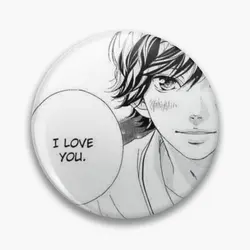 Ao Haru Ride I Love You  Soft Button Pin Collar Creative Women Gift Cartoon Jewelry Hat Fashion Lapel Pin Brooch Clothes Lover