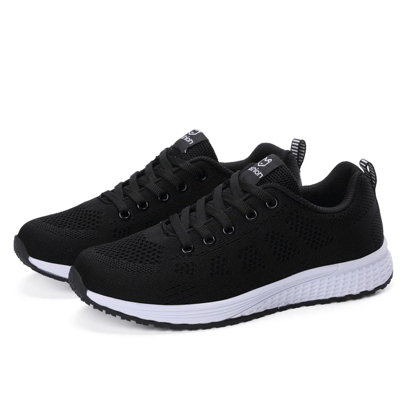 Zapatillas de tenis de malla transpirable para mujer, zapatos deportivos ligeros para trotar al aire libre, zapatillas para caminar, calzado plano