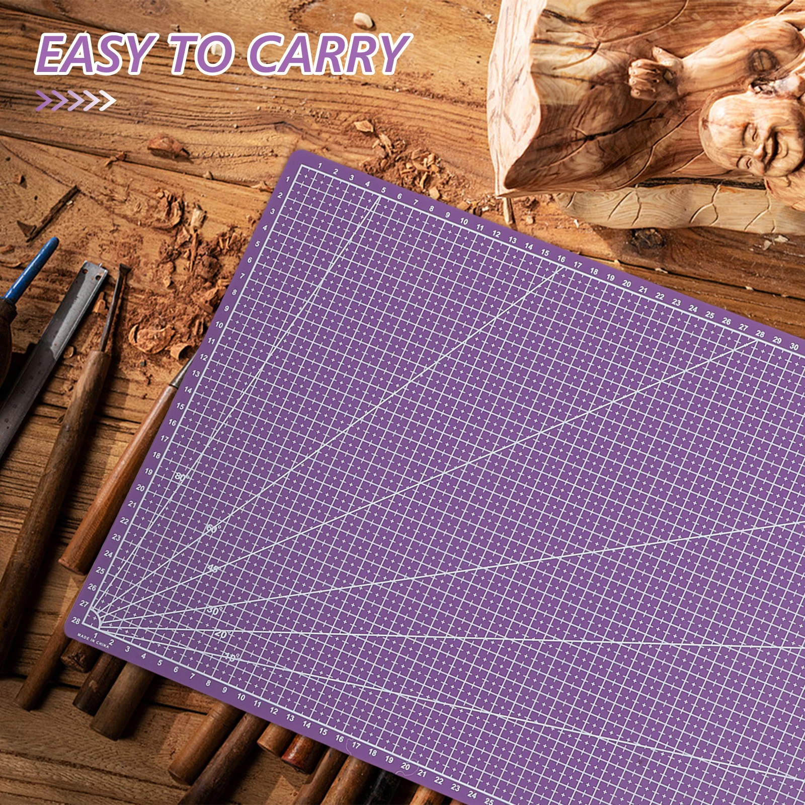 

Plastic Cutting Mat Double Sided Non Slip Craft Mat for Sewing Quilting Fabric Cutting Board for Crafts