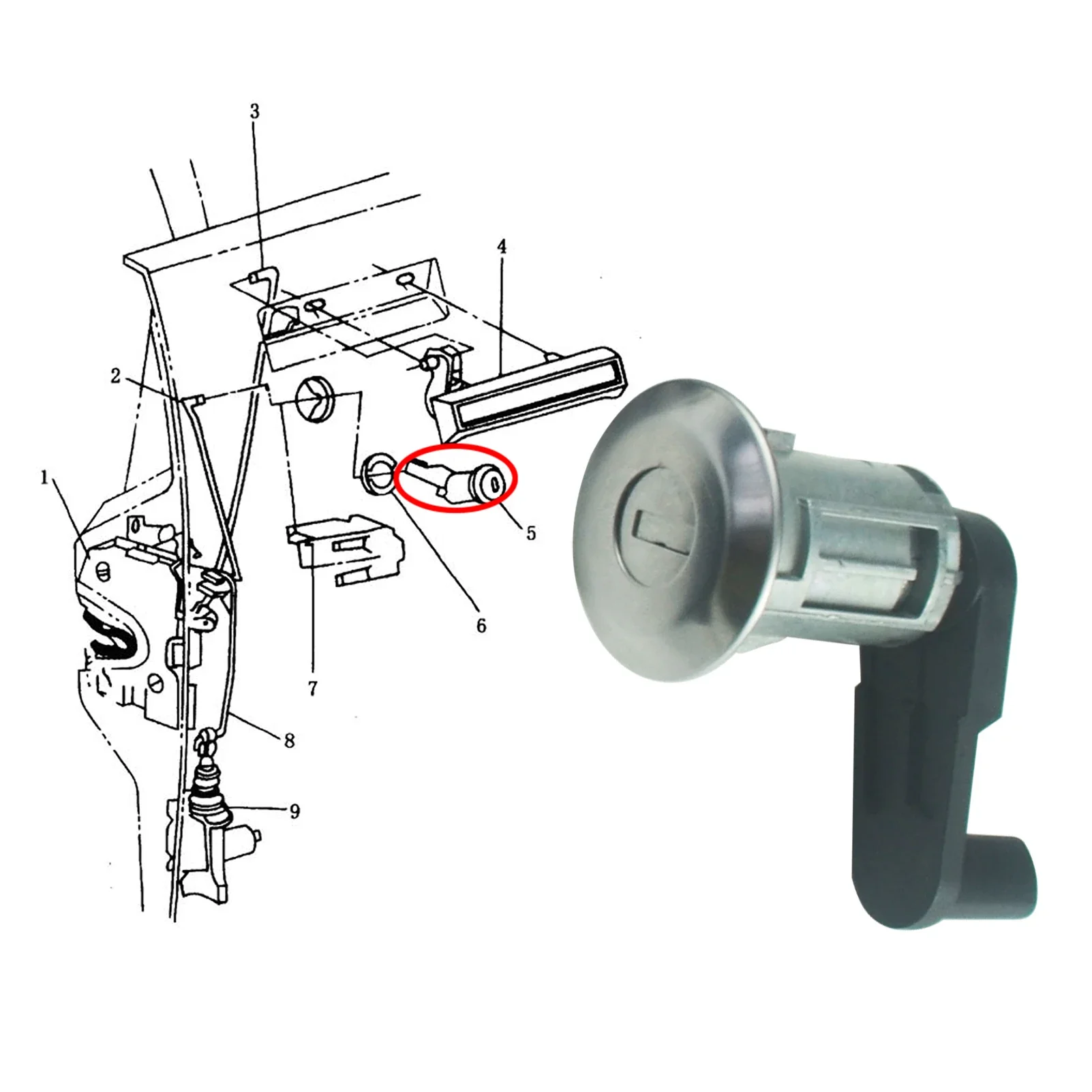 7701468981 lewe i prawe drzwi samochodu beczka zamka Cylinder z 2 kluczykami do Renault Megane Scenic Clio Thalia Cylinder zamka drzwi