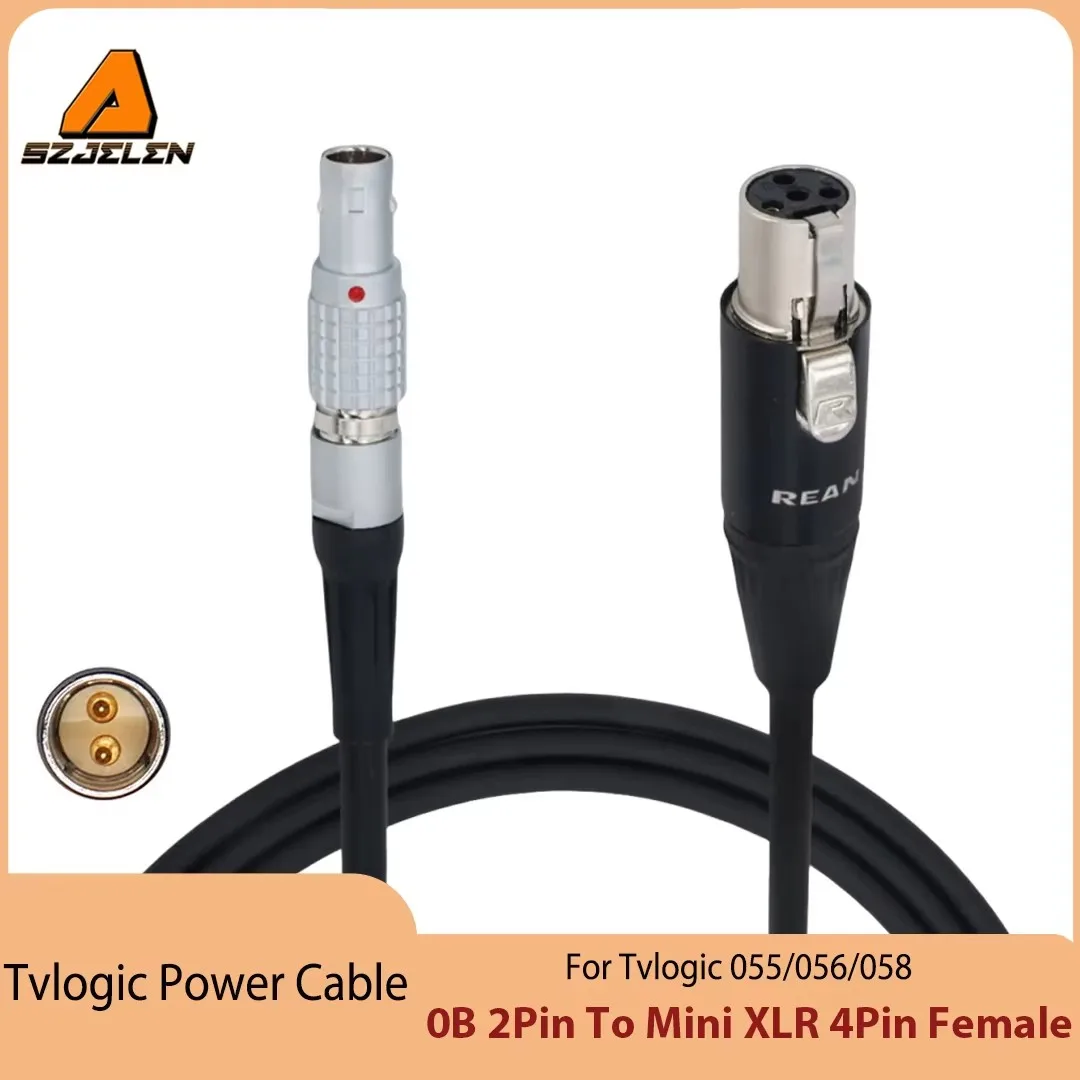 ARRI Alexa mini/XT / SONY Camera 0B 2pin 12V  to mini xlr 4 pin female for Tvlogic 055 056 058 Monitor power cable