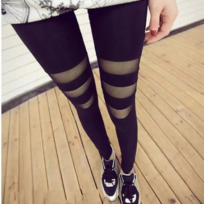 Bla レースミルクシルクレギンス女性の薄い弾性パンツ痩身ズボンカジュアルロングパンツポリエステルプリント生地