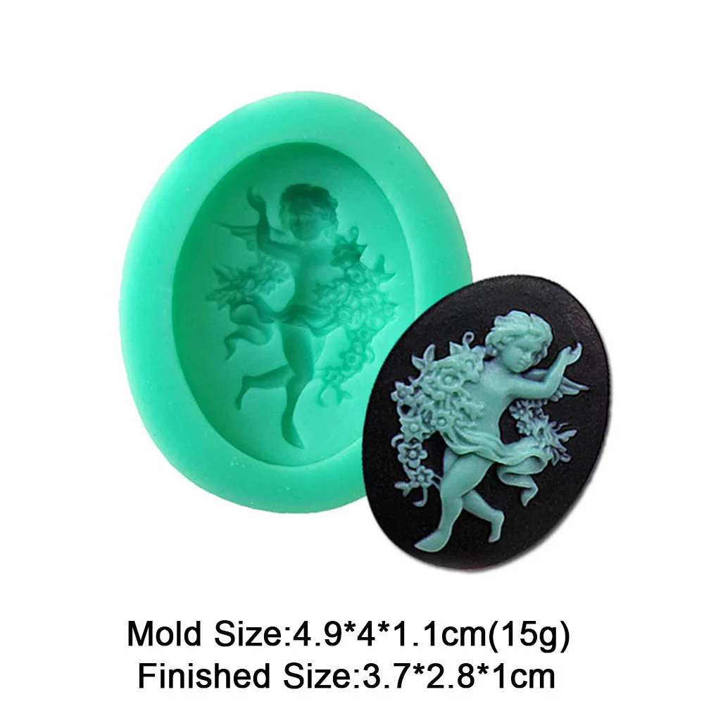 Engel Serie Fondant Silikonform Amor Flügel Modell Zucker Cupcake Schokolade Backen Kuchen Werkzeuge handgemachte Ton Harz machen Form – Detail 5