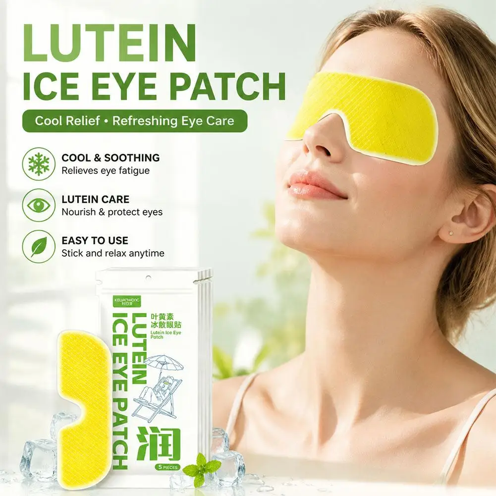 Lutein Cooling Eye Patch Summer Ice Refreshing Eye Mask Mint Fragrance Relieve Fatigue Moisturizing Eye Skin Care