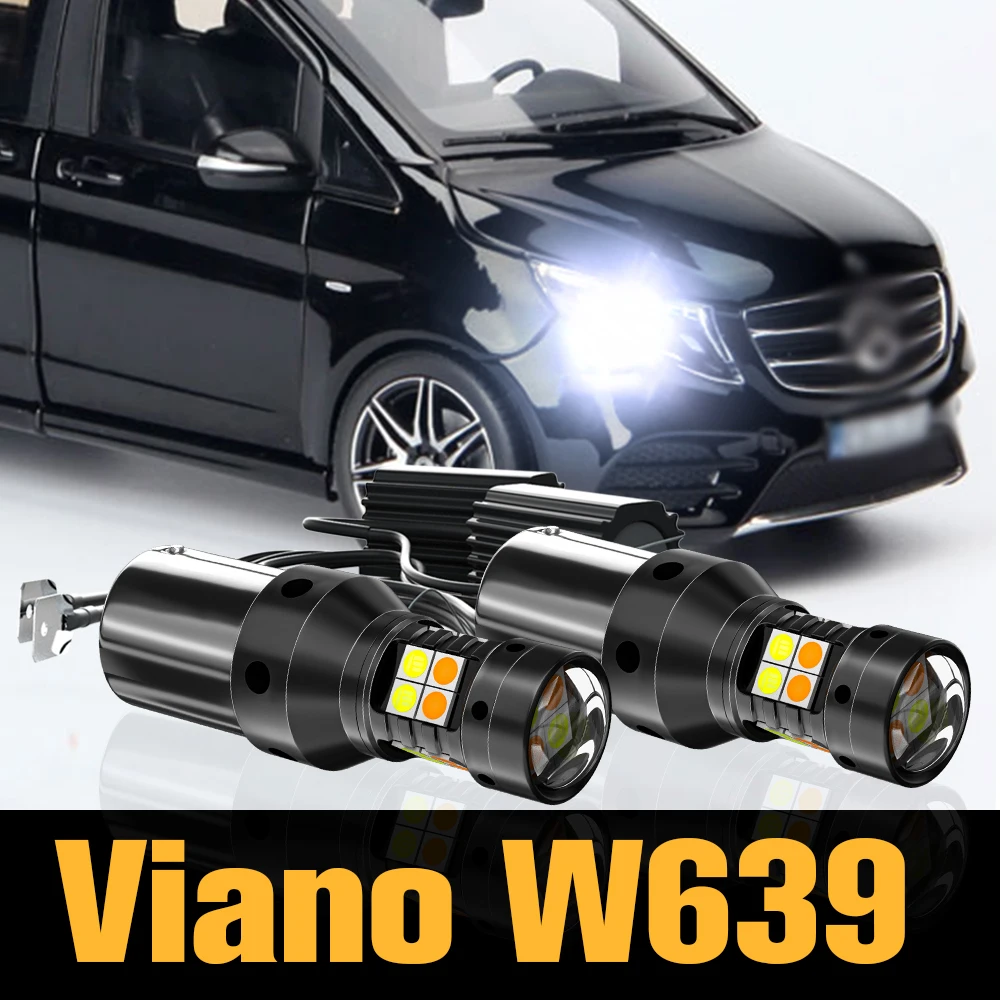 

2pcs Canbus LED Dual Mode Turn Signal+Daytime Running Light DRL Accessories For Mercedes Benz Viano W639 2003-2014 2010 2011