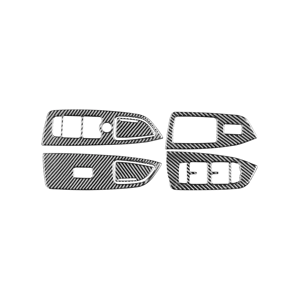 Fibra de carbono interruptor de elevador da janela do carro painel quadro capa guarnição adesivo para volvo s90 2017-2022 acessórios