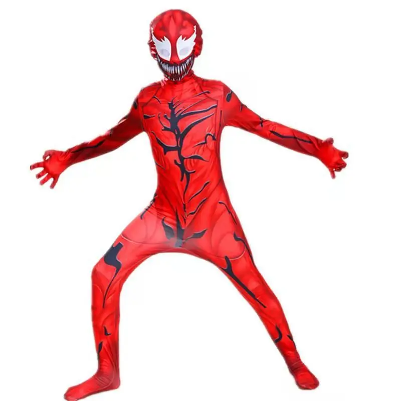 Film Venom 2 Bloedbad Begint Superheld Venom Bloedbad Zentai Bodysuit Party Halloween Cosplay Kostuums Voor Kinderen Volwassen