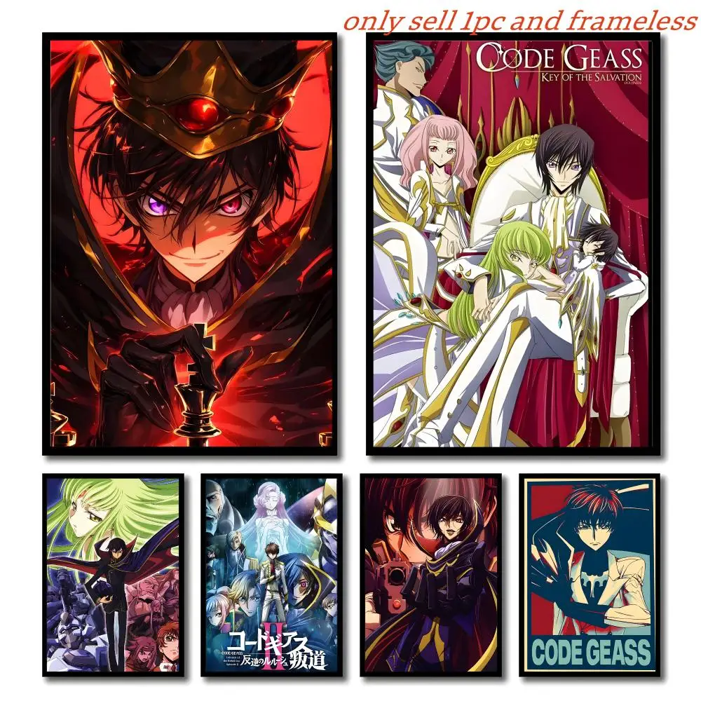 Code Geass Hangyaku No Lelouch Anime Poster Gift with prints Home bedroom living room decoration promotion and display