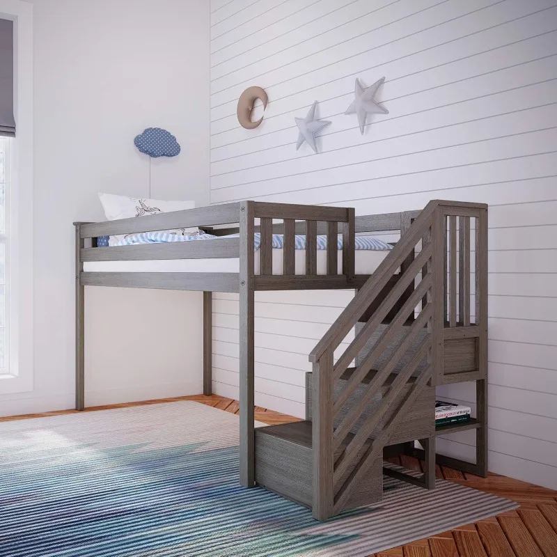 Twin Bed Frame For Kids With Stairs