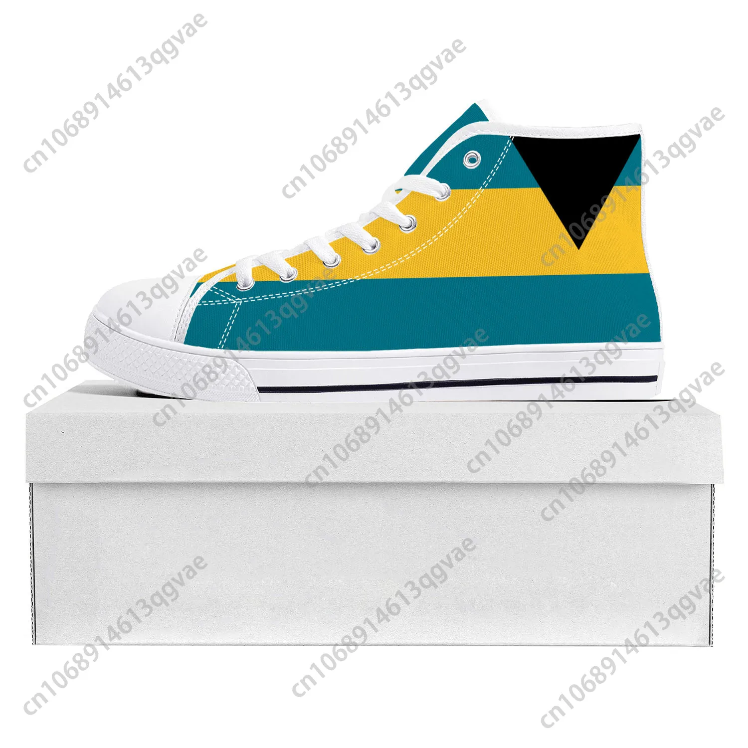 Bahamian Flag High Top High Quality Sneakers Mens Womens Teenager Canvas Sneaker Bahamas Casual Couple Shoes Custom Shoe