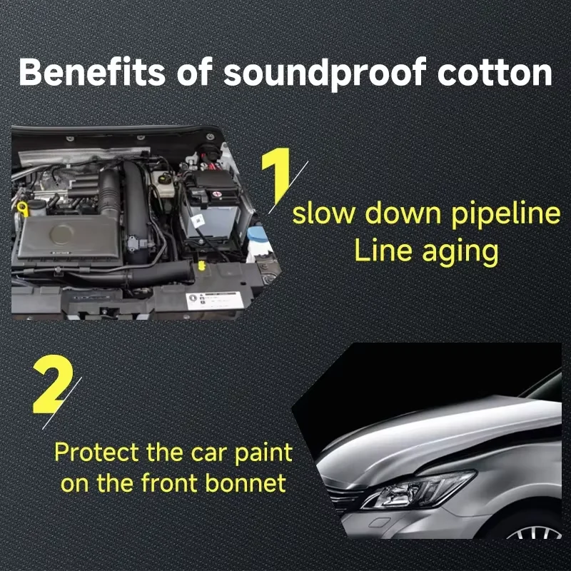 سيارة حصيرة عزل الصوت ل Leapmotor C10 2024 2025 2026 الجبهة هود محرك الصوت غطاء قطني الزخارف الحرارة القطن اكسسوارات السيارات #5