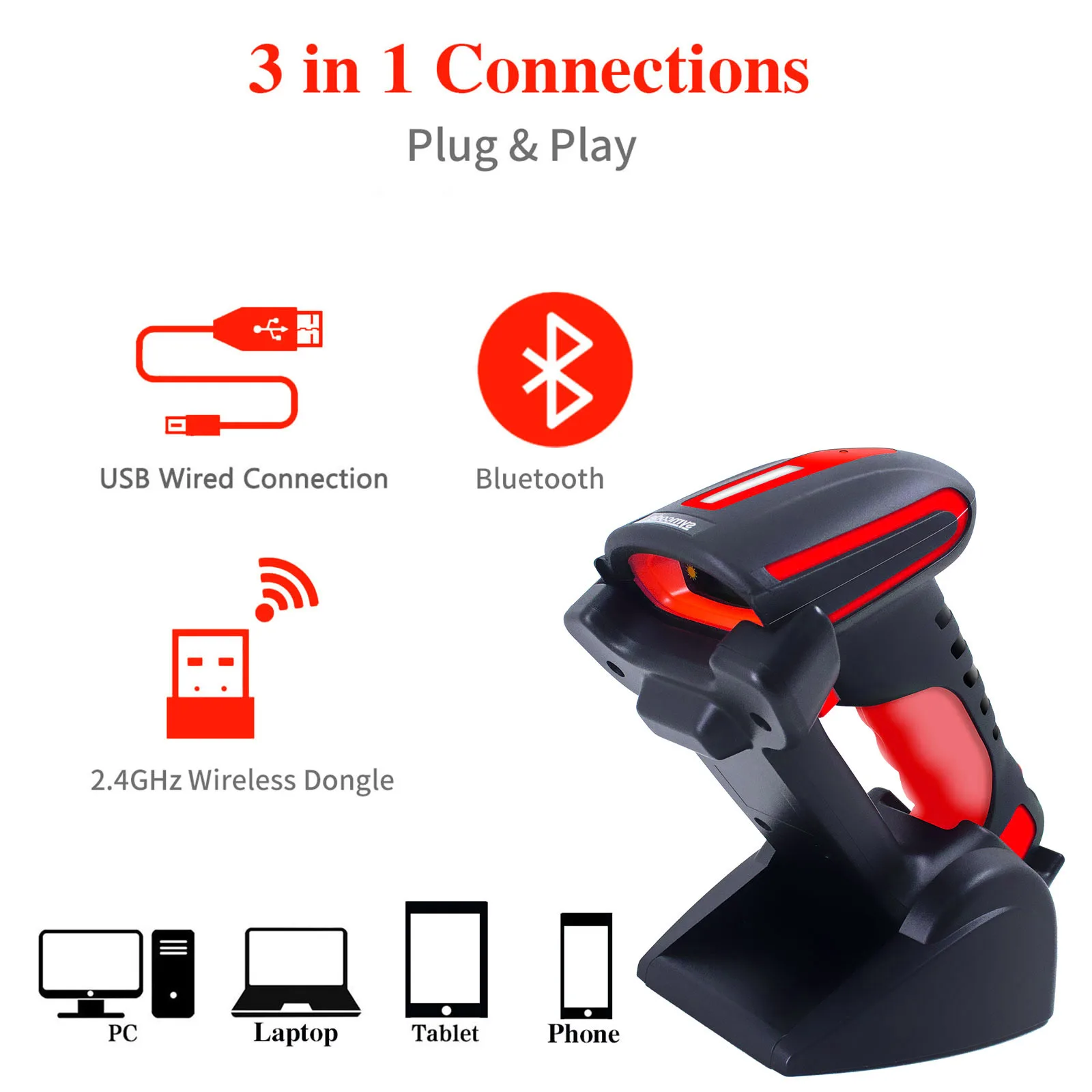 Industrial Wired and Wireless Barcode Reader Support Customization