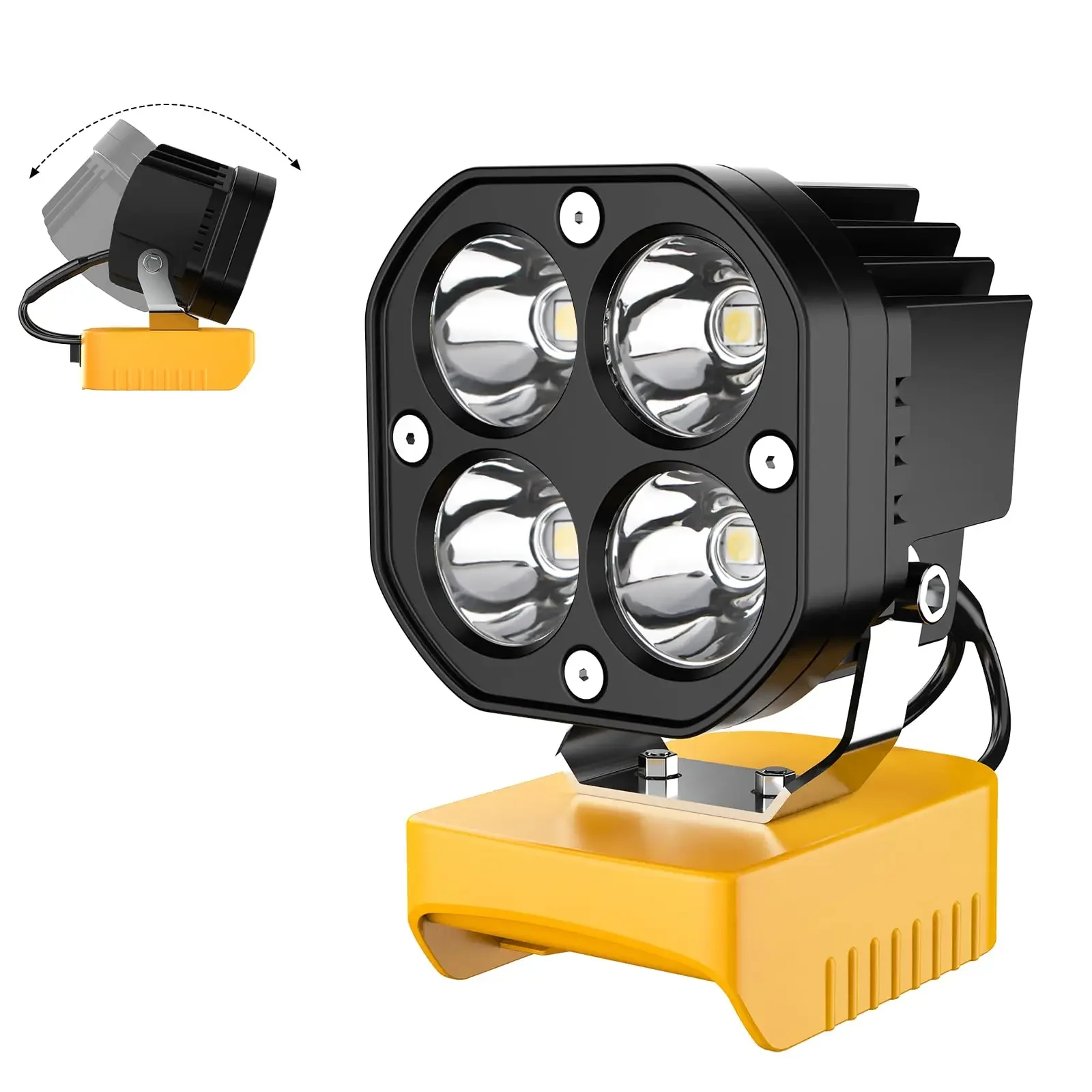 

Portable Camp Light 40W 6000LM LED 20V Cordless Camping Emergency Backup Work Flashlight Bulb Rechargeable Lamp Shade Multi-tool