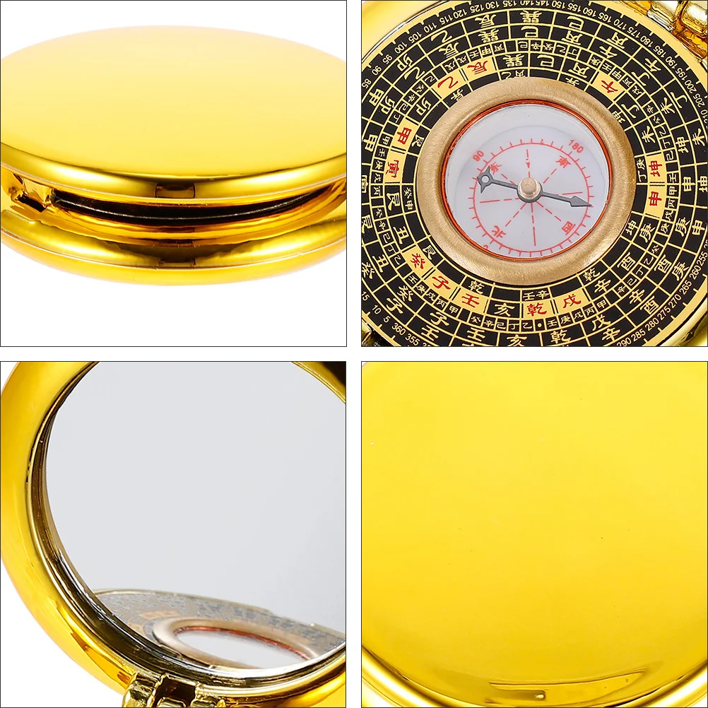 

1pc Feng Shui Pan Degree Scale For Hiking Camping Outdoor Survival Pocket Mini Plastic Mirror Automatic Flipping