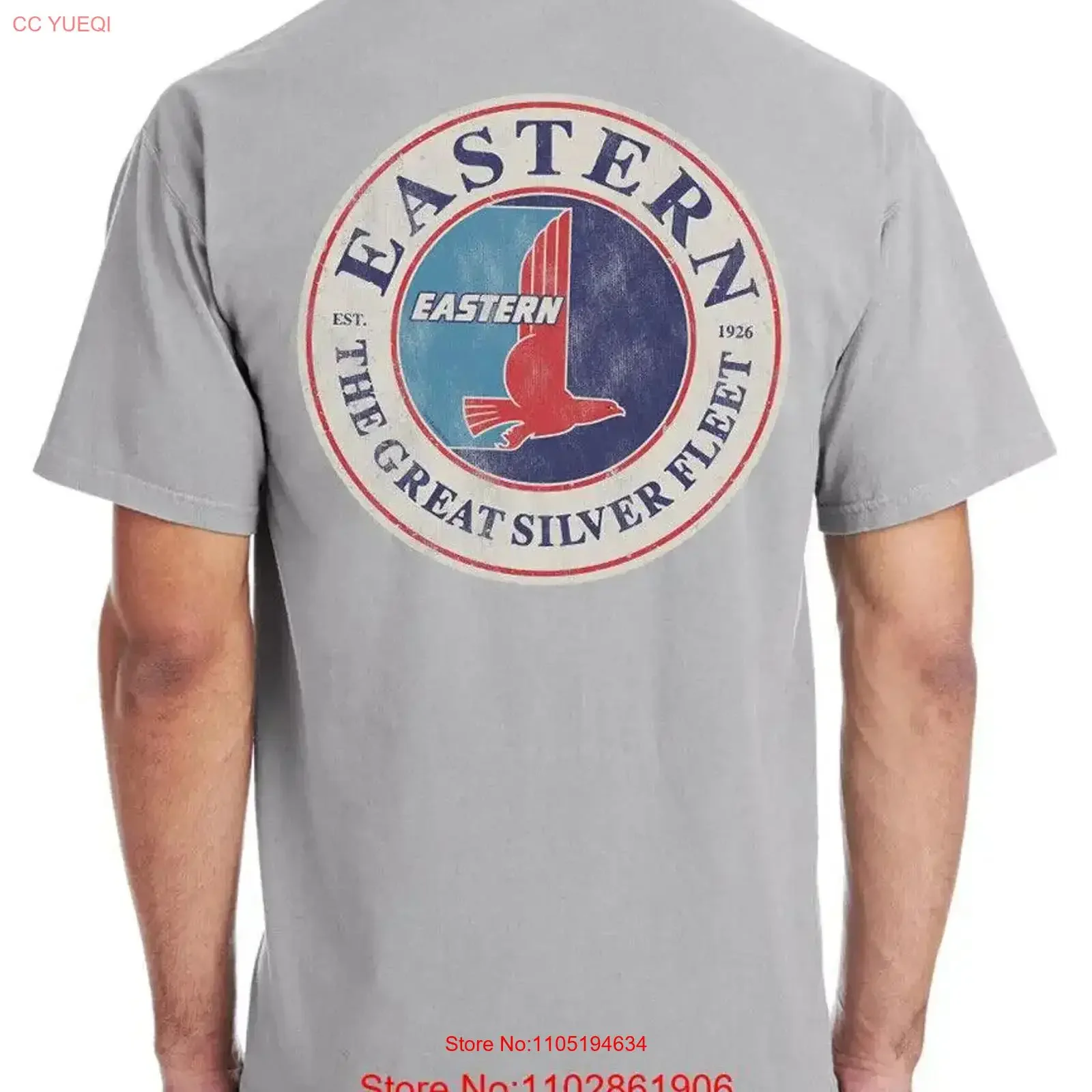 

Eastern Airlines Retro Silver Fleet Logo T Shirt vintage Washed Unisex Top For Everyday Wear streetwear Casual Comfortable