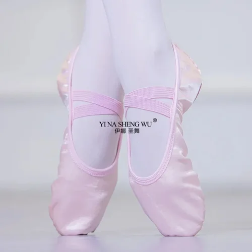 Imagen 2 del producto Satén puro rosa Color azul carne de niño 23 a mujeres 43 niñas niños zapatos de punta zapatillas de baile bailarina práctica zapato de Ballet