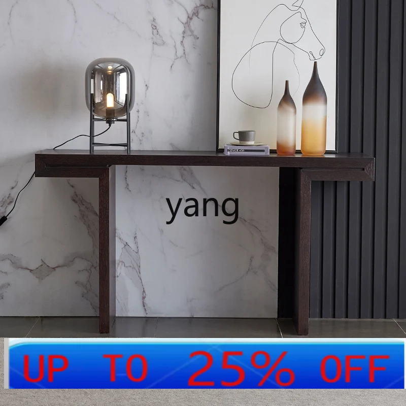 

Lmm New Chinese Solid Wood Entrance Table Super Narrow Against the Wall Light Luxury Entry Case