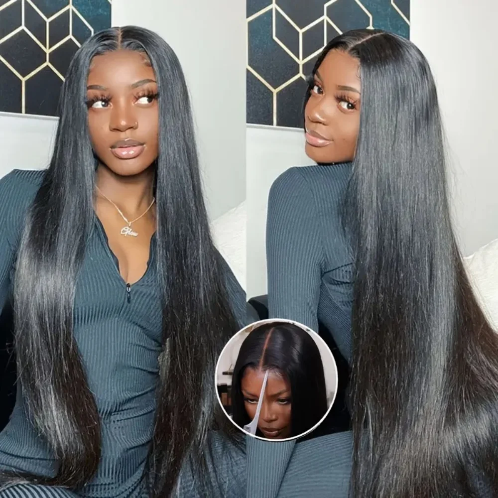 Glueless Wig Human Hair Ready To Wear Smooth Straight 5x5 Lace Wig For Women Pre Plucked 13x6 13x4 Lace Frontal Wig  Remy Hair