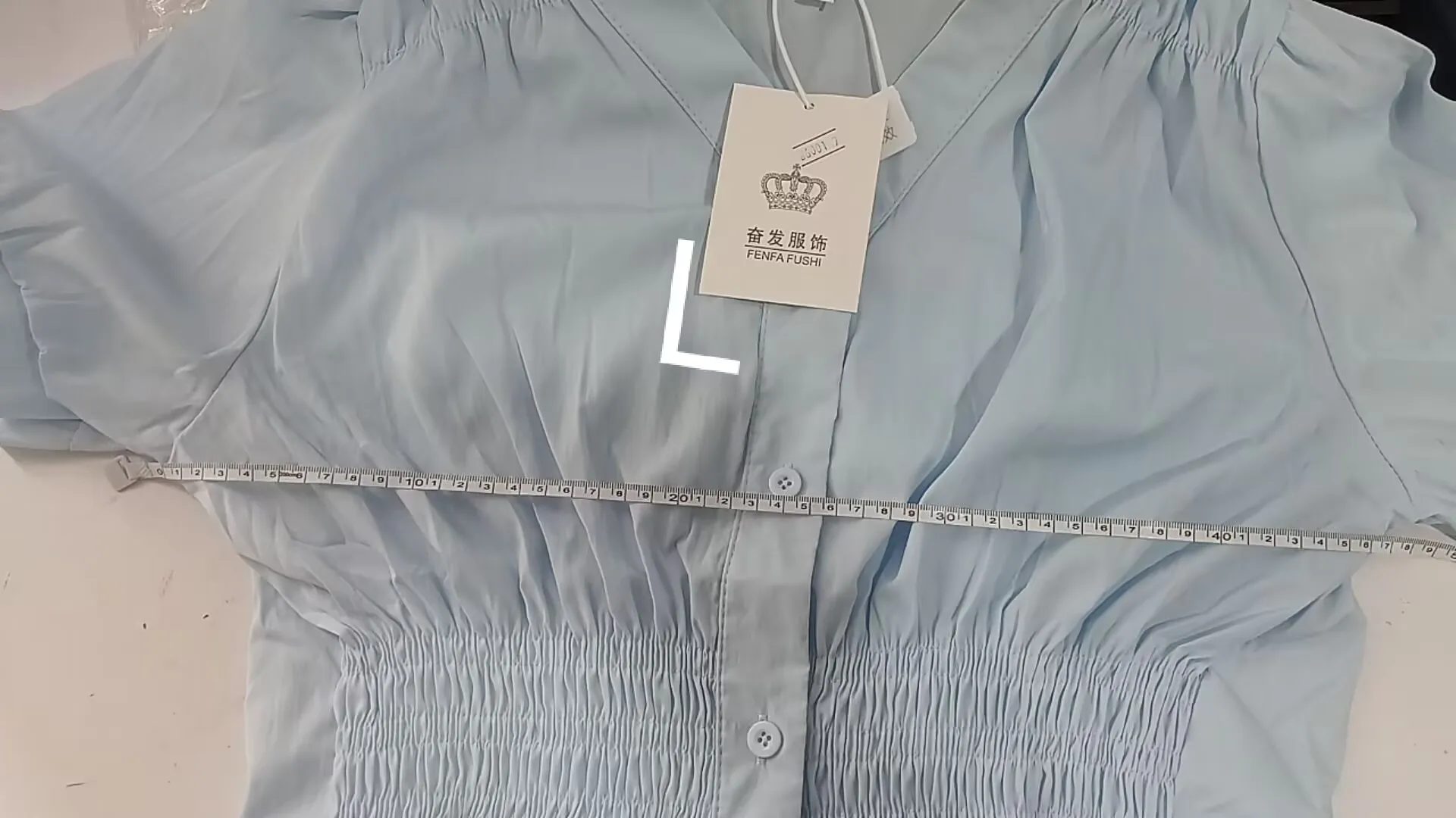 200 Pounds Plus Size Elastische Taille Büro-Damen-Trendhemd und Bluse Einfarbiges Oberteil Damenbekleidung V-Ausschnitt French Chic Basics – Detail 1