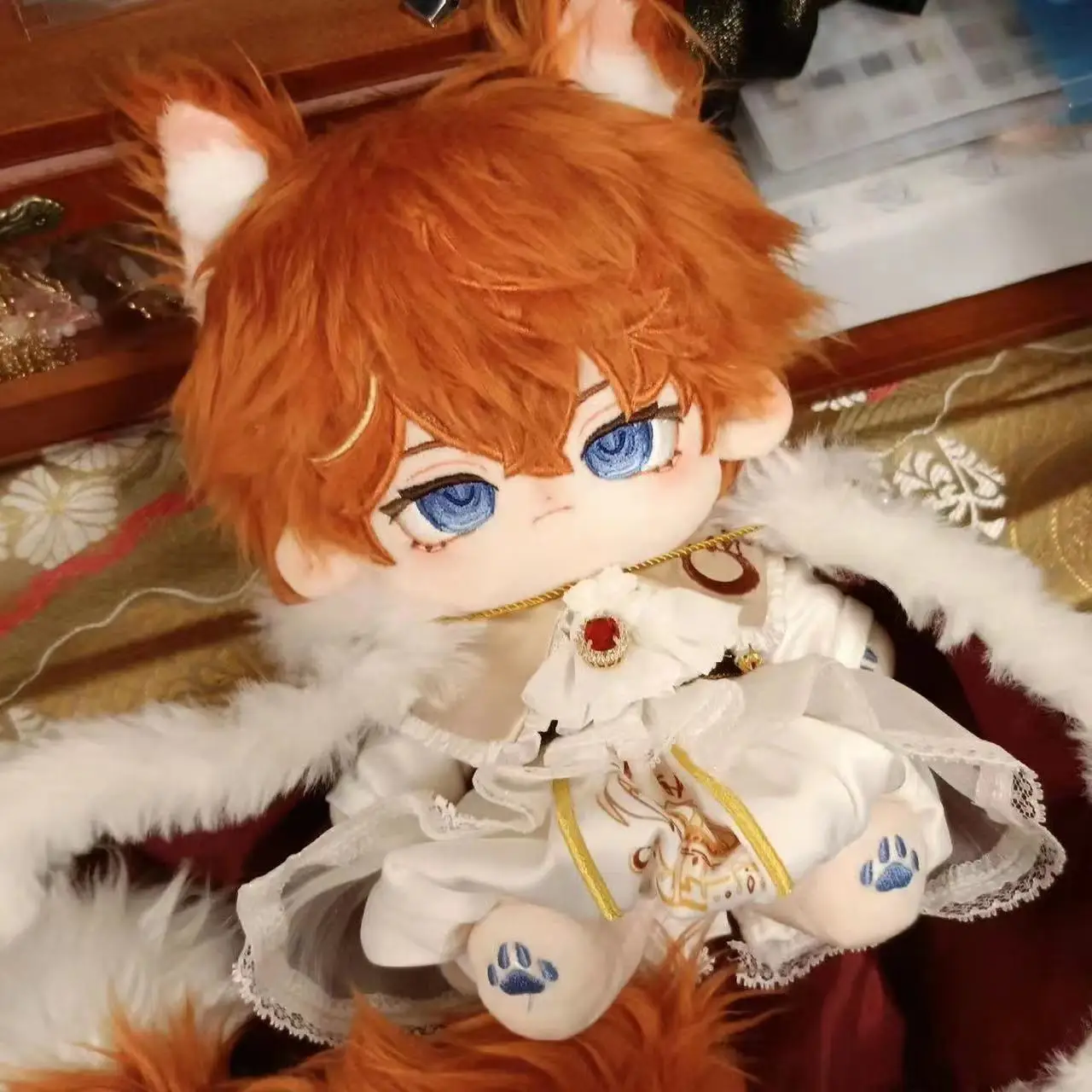 

20cm Genshin Impact Tartaglia Childe Plush Doll Cute Stuffed Toy Game Figure Kawaii Plushie Collection Birthday Gift for Fans