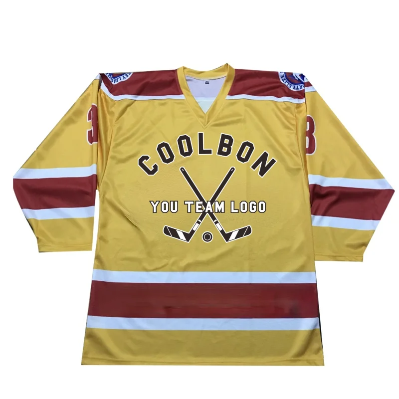 Custom Ice Hockey Jersey with Sublimation Logos Men's Ice Hockey Team Uniform Customizable Player Name And Number